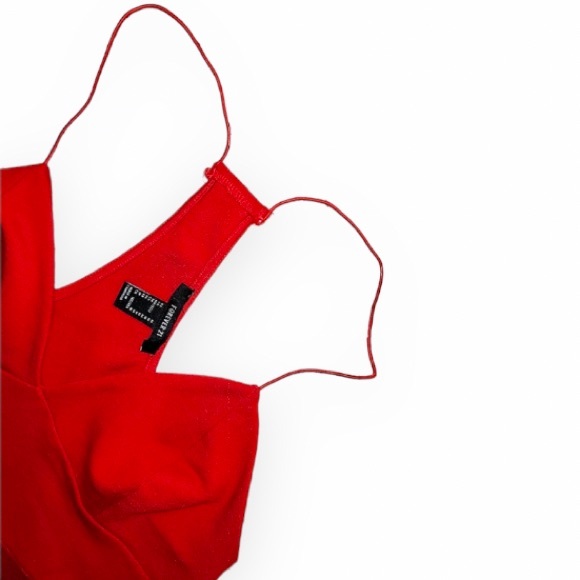 FOREVER 21 RED BODYCON DRESS SIZE MEDIUM - Picture 6 of 7